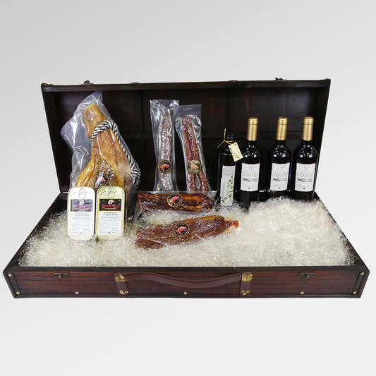 Cofre "Maravillas de antes" con maza de jamón